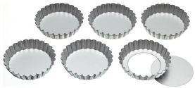 Kitchen Craft Set of 6 Loose Base Tartlet Tins